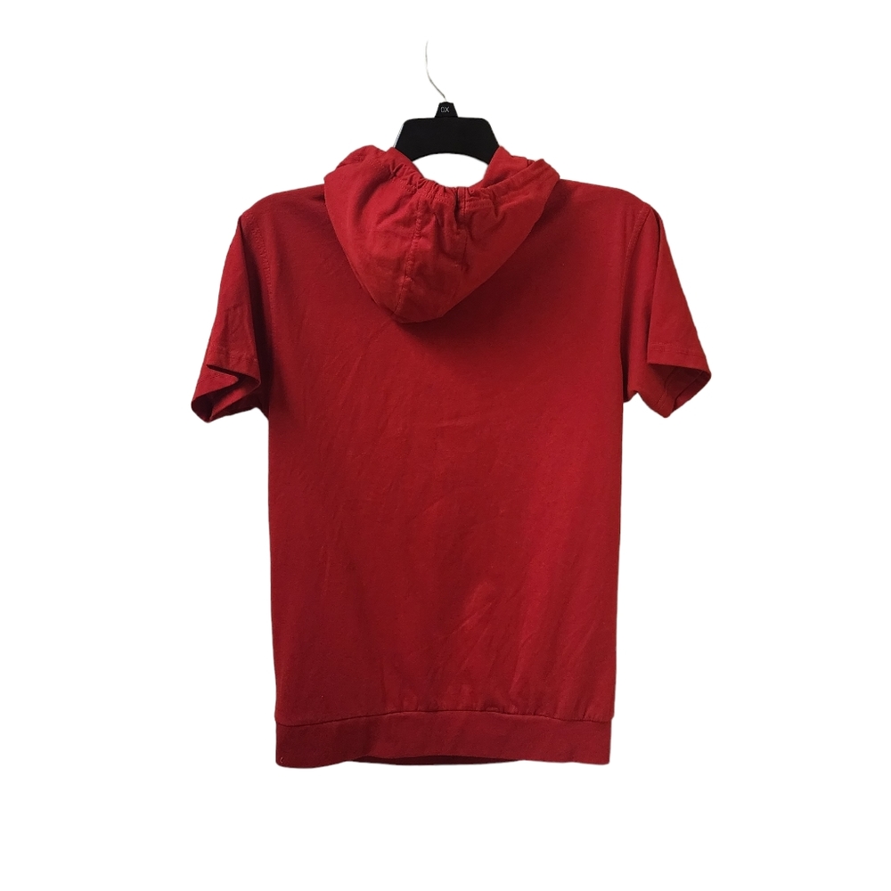 Bleeker And Mercer Red Hooded Shirt View 2